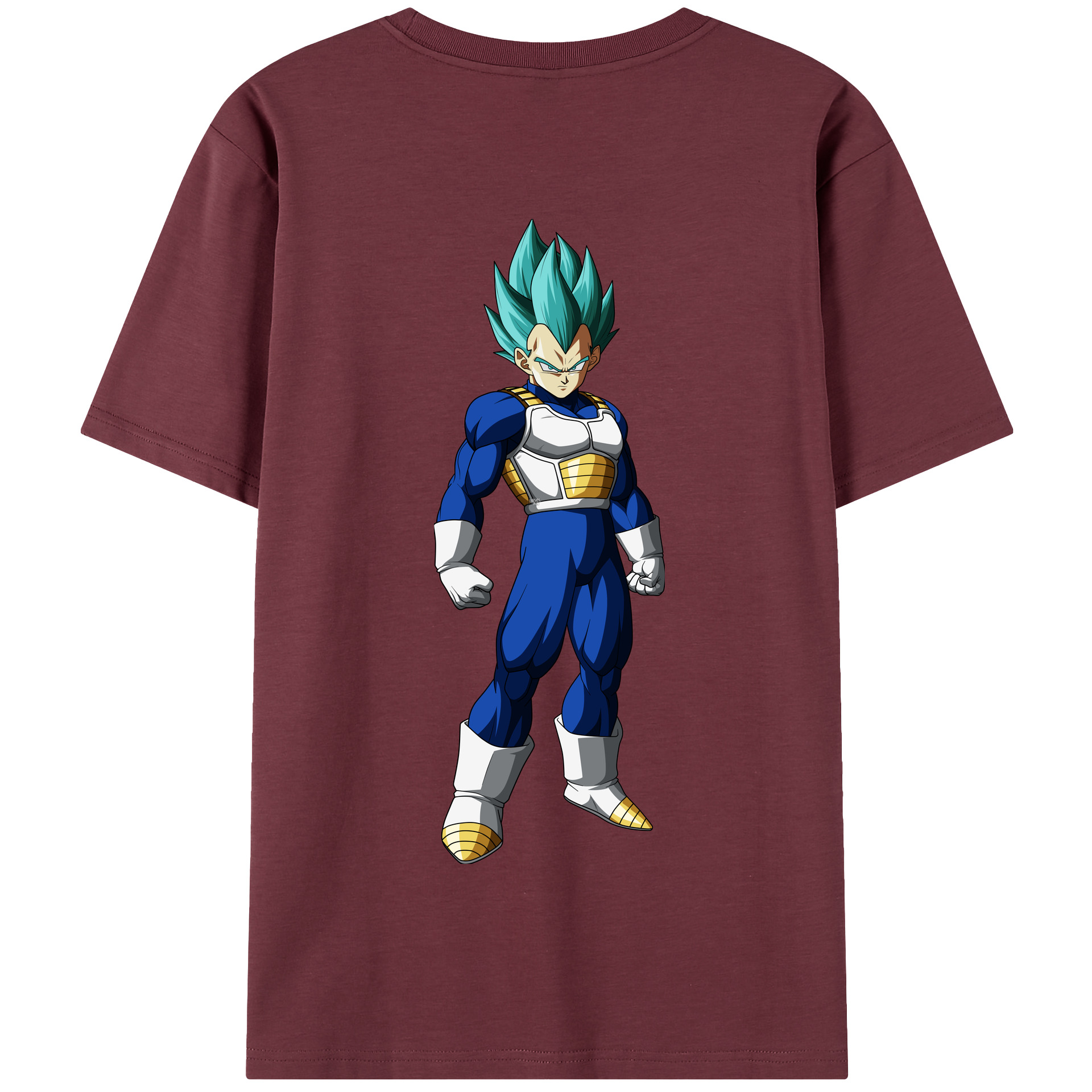 （画像用） ドラゴンボール ベジータ四世（Bejīta Yonsei）DRAGON BALL Vegeta IV 綿100％半袖Tシャツ（背面プリント）
